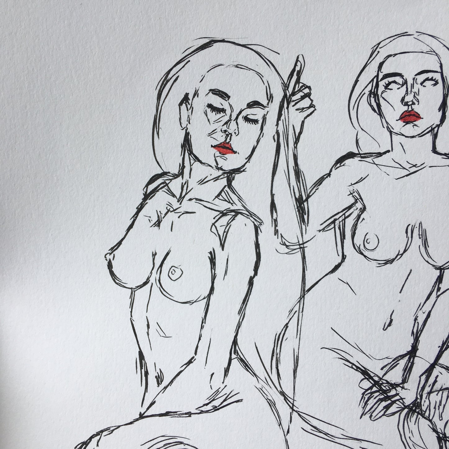 'Guards of Sapphic Desires' | Pen Drawing