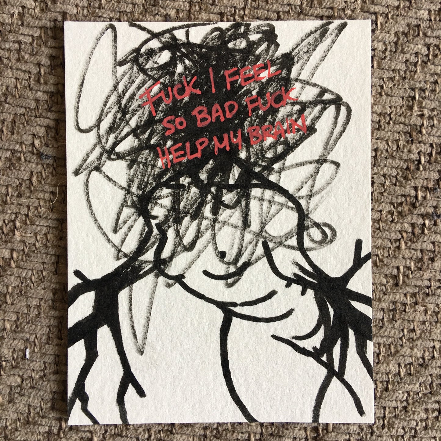 'HELP MY BRAIN' | 2024 | Pen Drawing
