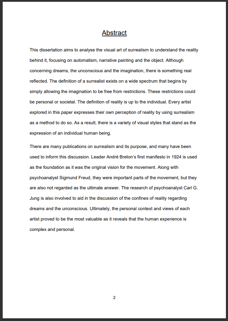 'Surrealism and the Human Experience' (Dissertation PDF Download)