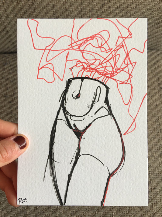 Emotional Sketches of the Lower Half [1] | Pen Drawing