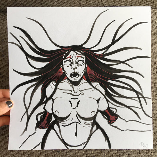 'Ich Hasse' | Ink Drawing