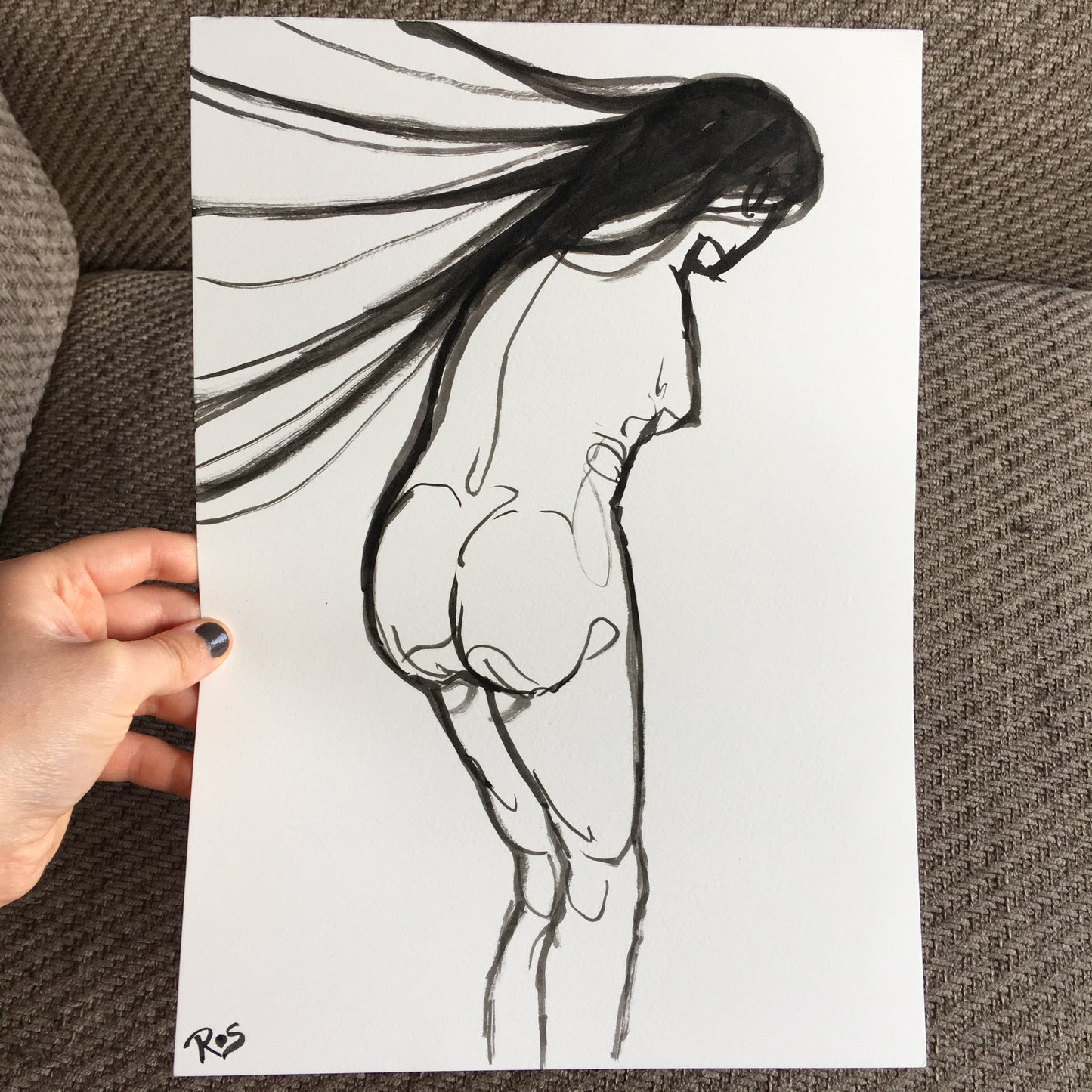 Unconscious Life Drawing [1] | 2024 | Ink Drawing
