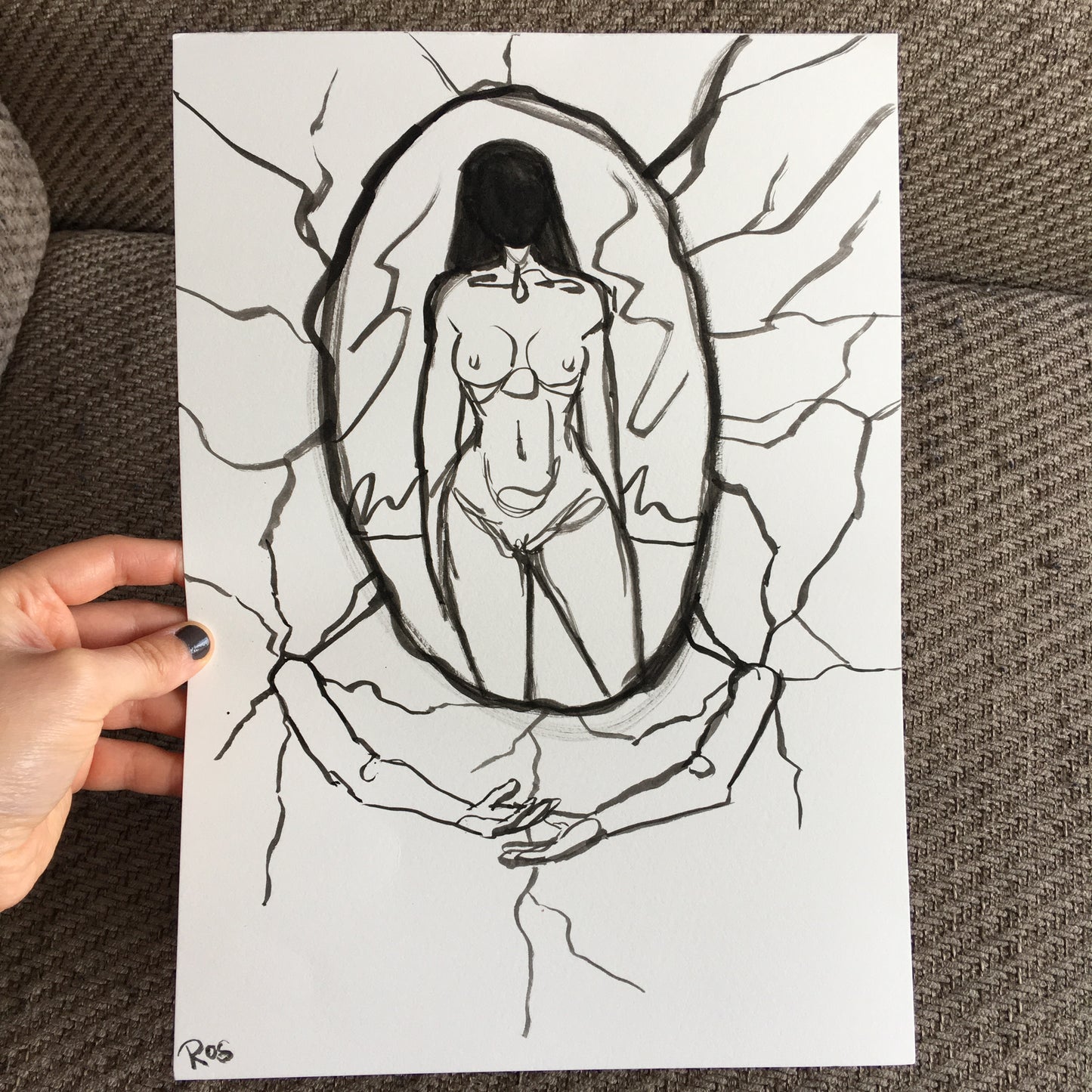 Unconscious Life Drawing [2] | 2024 | Ink Drawing