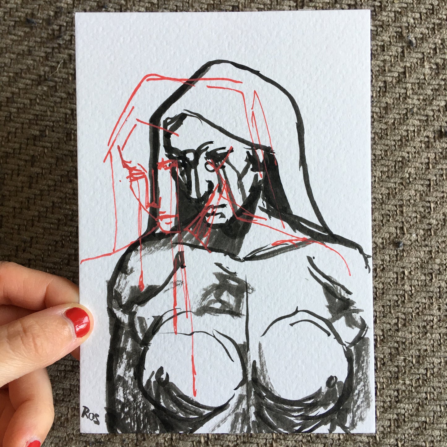 'PLEASE GIVE ME A MOMENT' | 2024 | Ink Drawing