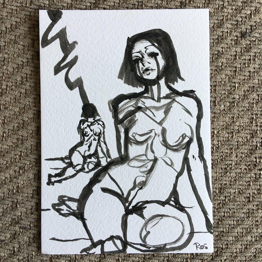 'LEAVE ME ALONE' | 2024 | Ink Drawing