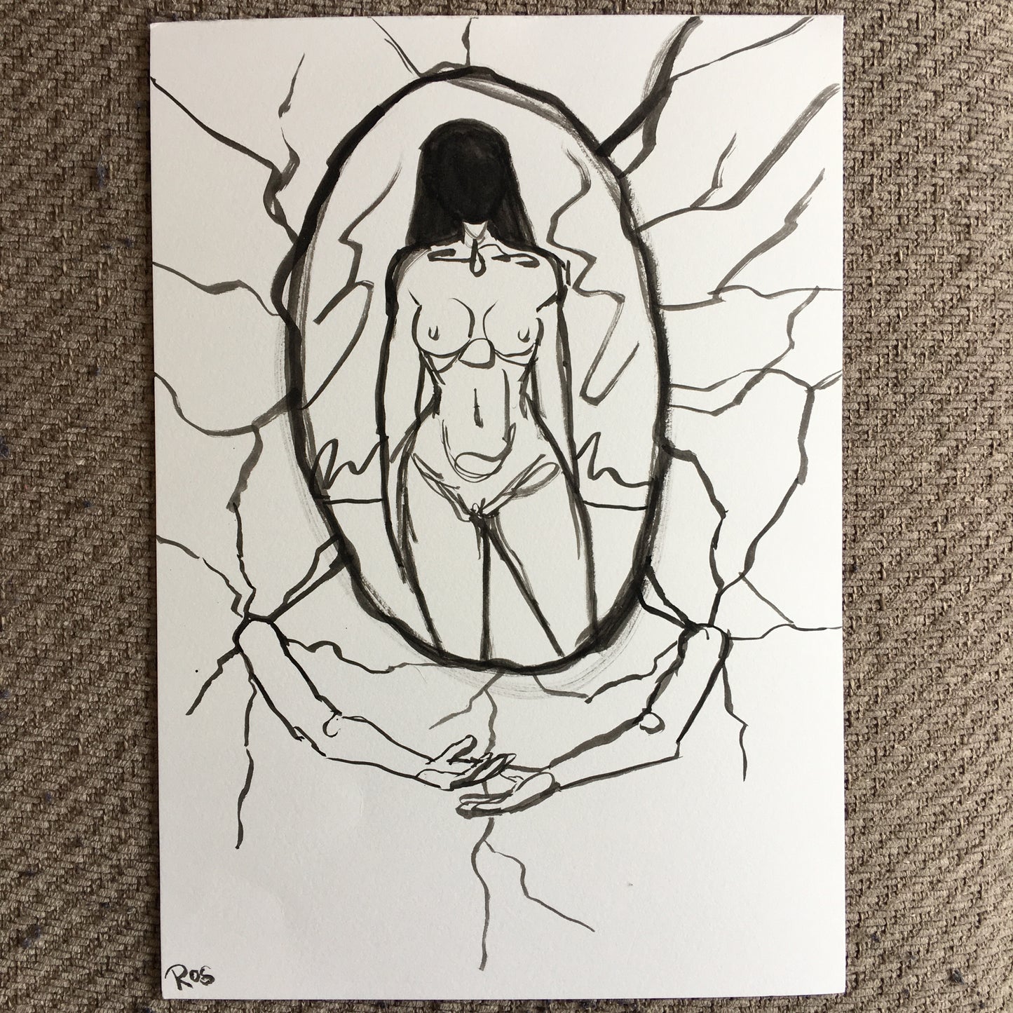 Unconscious Life Drawing [2] | 2024 | Ink Drawing