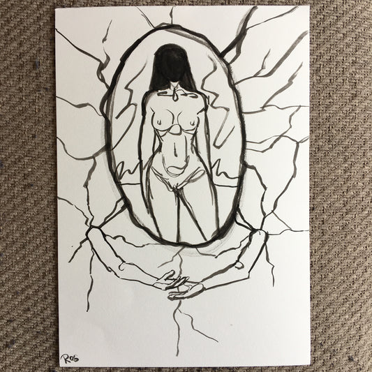 Unconscious Life Drawing [2] | 2024 | Ink Drawing