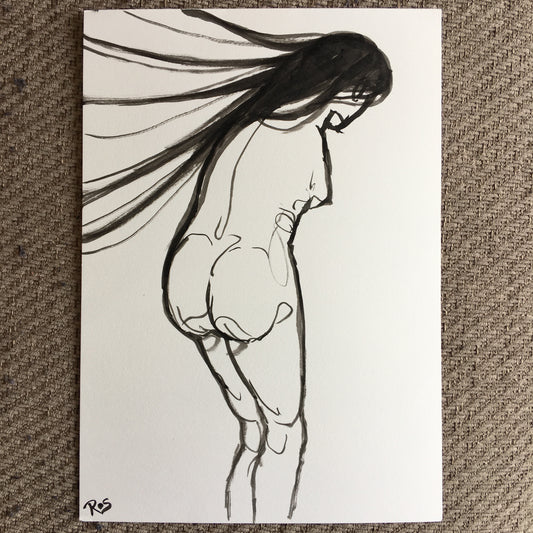 Unconscious Life Drawing [1] | 2024 | Ink Drawing