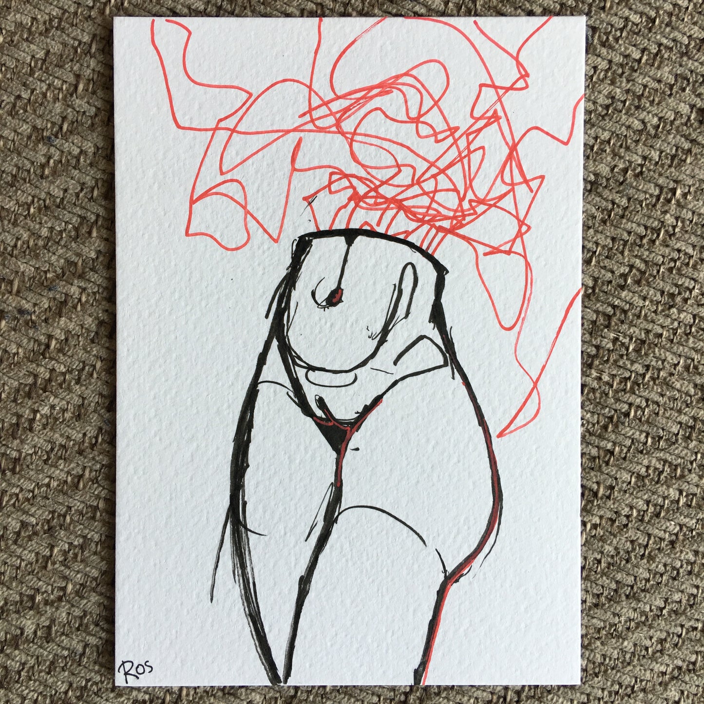'IT'S NOT A HOLE IF IT'S FULL OF PAIN' (I) | 2025 | Pen Drawing