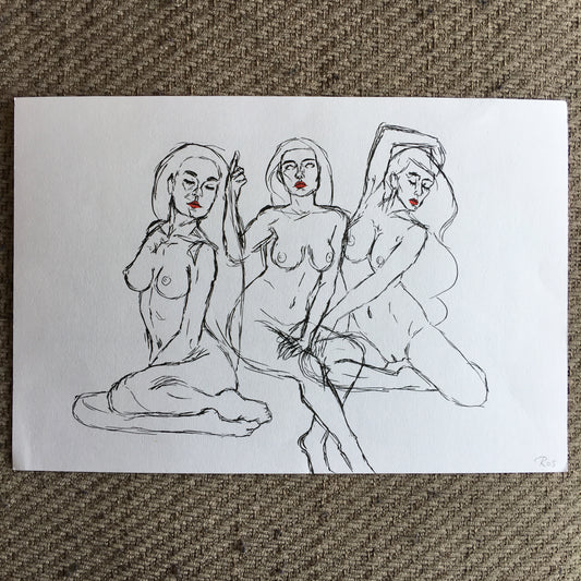'THE LADIES OF THE FANTASY' | 2020 | Pen Drawing