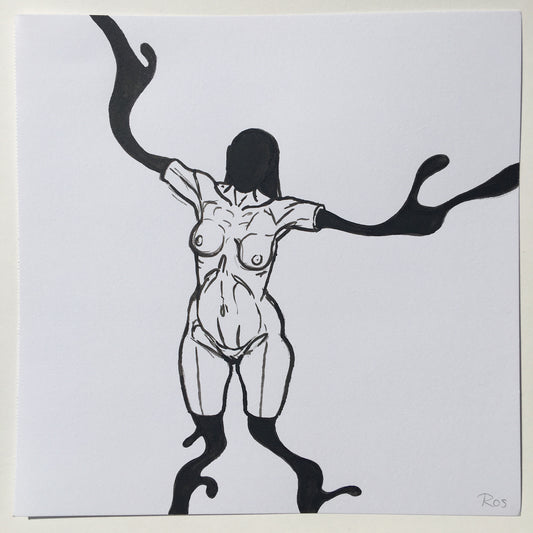 'The Faceless' [8] | 2022 | Ink Drawing