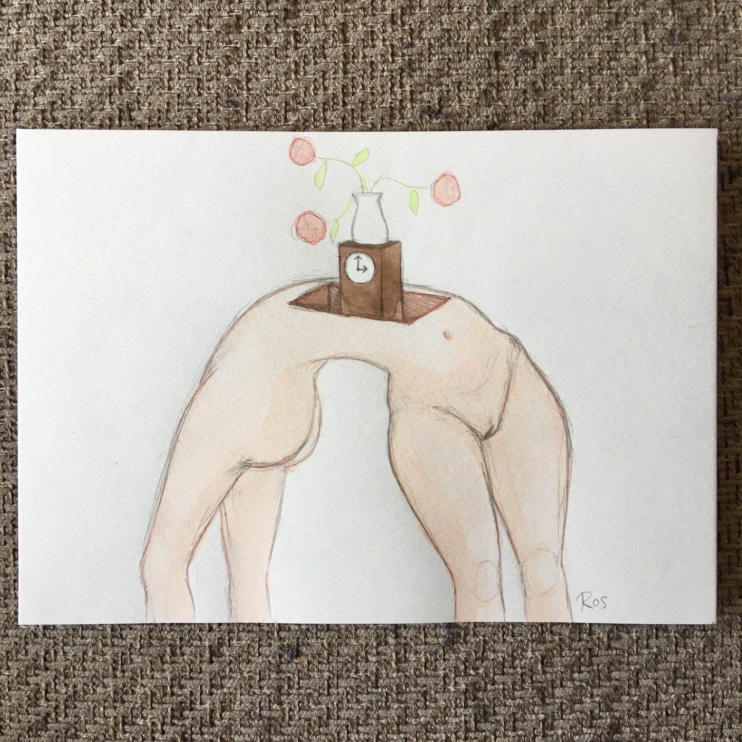 'HUMAN SHELVES' | 2021 | Watercolour Drawings