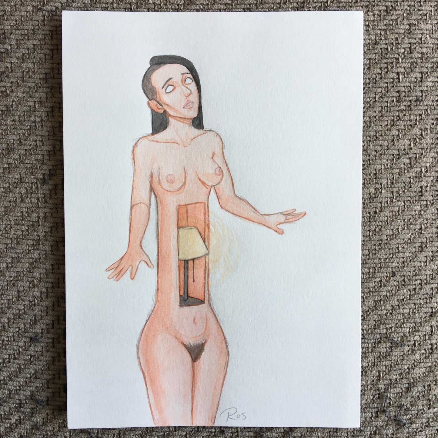 'HUMAN SHELVES' | 2021 | Watercolour Drawings