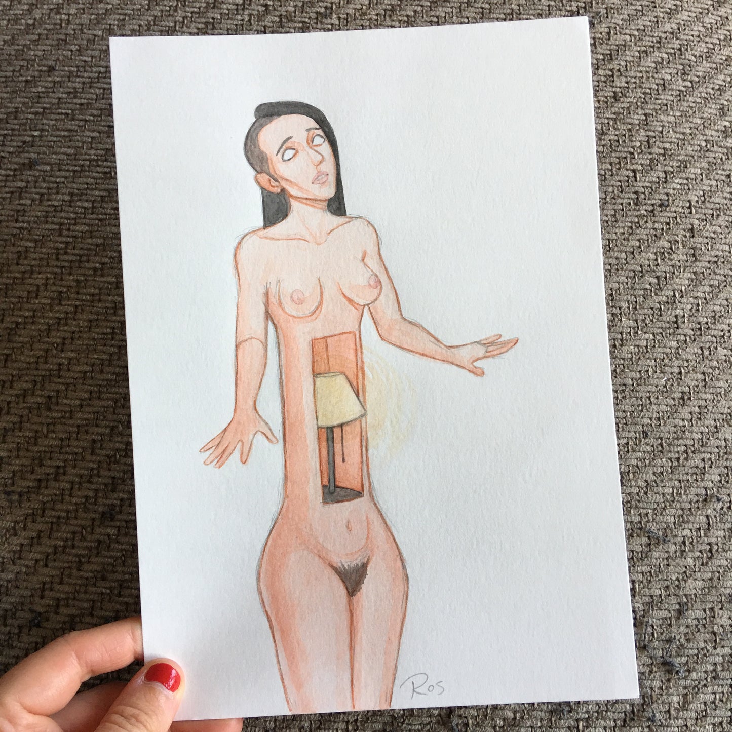 'HUMAN SHELVES' | 2021 | Watercolour Drawings