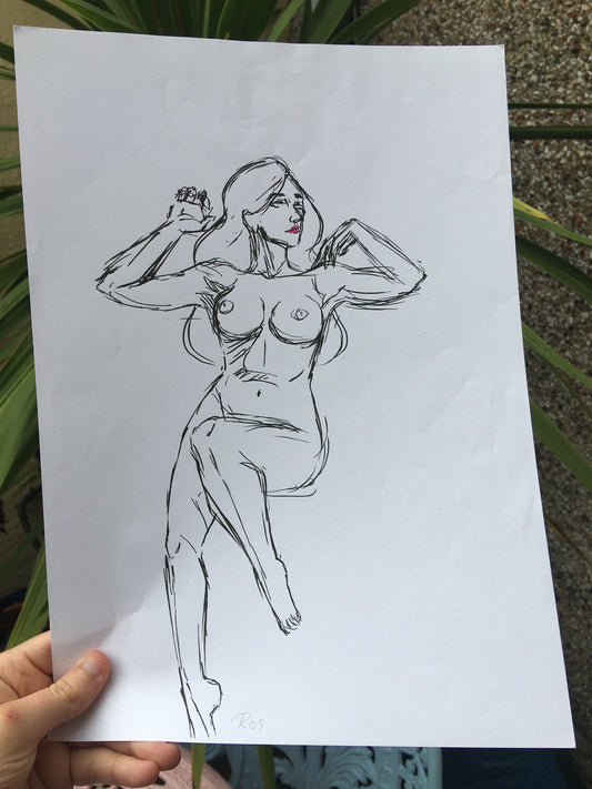 Simple Life Drawing in Pen
