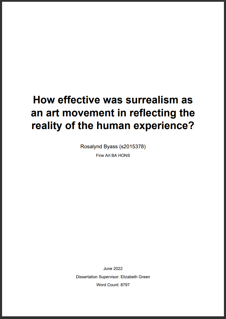 'Surrealism and the Human Experience' (Dissertation PDF Download)